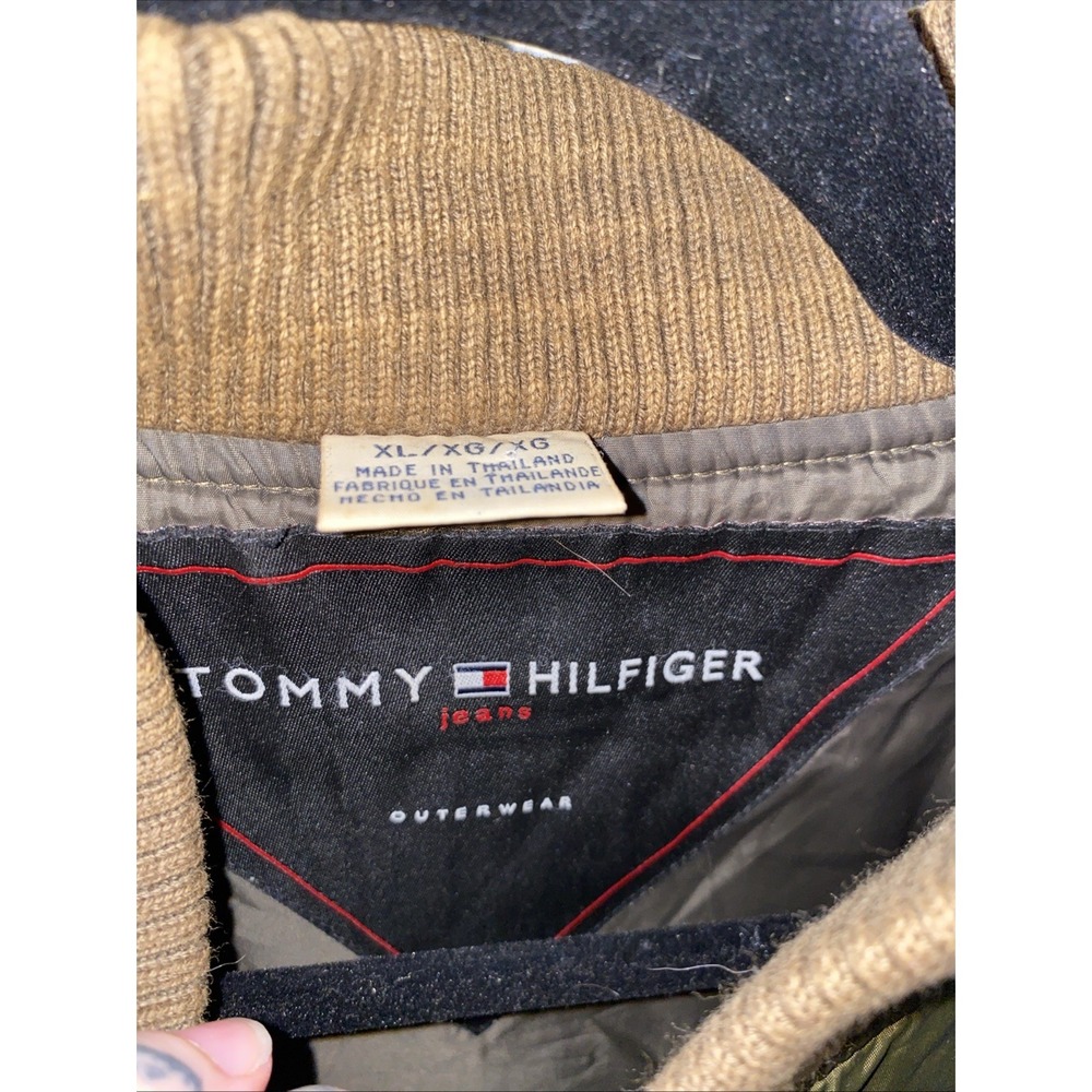 Tommy Hilfiger‎ XL Women's Olive Green Bomber Jacket Rolling Stones Sequin - Picture 4 of 8